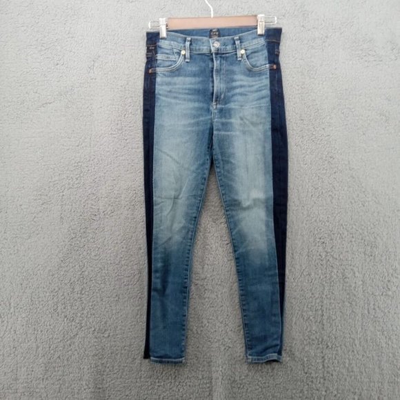 Citizens of Humanity Jeans Womens 28‎ Blue Rocket Crop High-Rise Skinny Denim - Picture 1 of 12